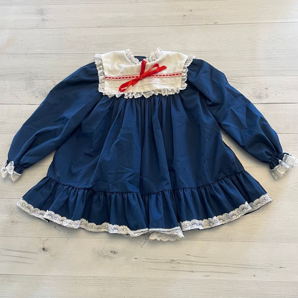 Vintage‎ Bryan navy blue dress 4T